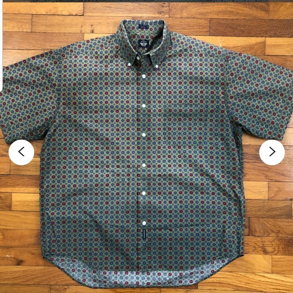 New Mens Dockers Short Sleeve Dress  Shirt Large